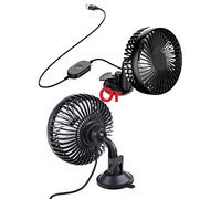 USB Powered 5V Car Fan Powerful 3 Speed Quiet Ventilation Electric Cooling Fans With Suction Cup For Car Home Kitchen Handheld Fan