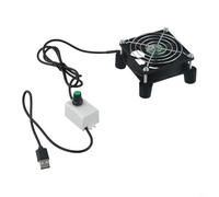 USB Powered 80mm DC 5V Cooling Fan with Copper Coil for Router PC Cooler TV Box Low Noise Removable Mesh Cover Speed Control (4#)