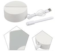 USB Powered Acrylic Night Light Message Board with Pen for Writing and Erasing, Transparent Design with Warm Glow for Home or Office Decoration (Transverse)