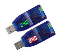 USB Powered Adjustable Voltage Regulator Module Pack of 2, for Various Electronic Projects with Real Time LED Display
