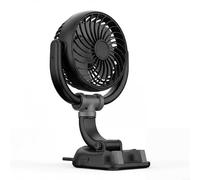 USB Powered Car Fan, 3-Speed Portable Cooling Fan with Quiet Brushless Motor, 1. Cable for Vehicle, Van, Truck, SUV, RV, Black(Single 1930)