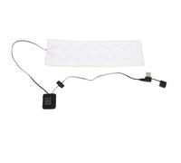 USB Powered Carbon Fiber Heating Pad for Winter Garments | Adjustable 35c to 55c, 5v 2a Input, White Finish, Sew in Module for Indoor DIY Use