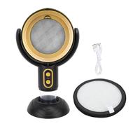 USB Powered Desktop Range Hood 2 Speed Portable Kitchen Exhaust Fan for Apartment Mini (Black Gold)