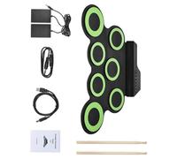 USB Powered Electronic Drum Includes Sound Output Suitable for Headphones and Speakers Featuring Various Drum Set Multiple Sound