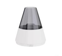 USB Powered Flame Diffuser with Colorful Light, 120ml Silent Humidifier for Essential Oils, Simulated Fire Effect Air Freshener for Bedroom Living Room Office (White)