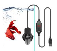 USB-Powered For Mini Submersible Heater for 2L Freshwater or Saltwater Aquariums, External Thermostat Control, Explosion-Proof Quartz Heating Rod (SC07B)