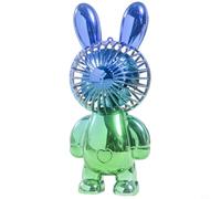 USB Powered Gradient Electroplated Handheld Fan with Dual Speeds, Quiet Operation, Portable Lightweight Design with Stable Base for Various Uses (Blue)
