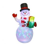 USB Powered Inflatable Christmas Snowman with LED Lights, Luminous Outdoor Yard Decoration for Holiday Lawn and Garden Party Scene