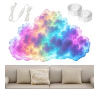 USB Powered Thundercloud LED Light Decor - Big Cloud Light with Music Rhythm | Thunder Cloud Lamp | Multicolor Clouds Lamp for Bedroom Gaming Room Party Decoration