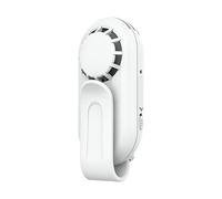 USB Powered Wearable Mini Fan for Face Sports Personal Portable Airflow Clip On Rechargeable Summer Outdoor Activities (White, One Size)