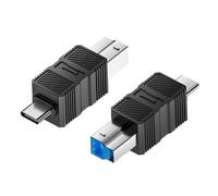USB Printer Adapter | USB to B 3.0 Data Extension Adapter - Plug and Connector, High Speed Data Converter for Scanners, Docking Stations, Hubs and Computers
