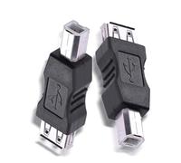 USB printer adapter, USB Type-B to USB-A female adapter compatible with Canon, Dell, Epson, Lexmark, Xerox scanners, fax machines, computers, laptops, (2-Pack) non MIDI adapter