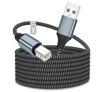 USB Printer Cable 3M/10FT, Nylon Braided USB A 2.0 to Type B Printer Cable