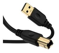 USB Printer Cable, 6FT/1.8M USB 2.0 A Male to B Male Scanner Cord, USB to Printer Cable Lead for HP, Canon, Epson, Dell, Samsung, Pixma, Lexmark, Xerox, Brother, 3D, DAC