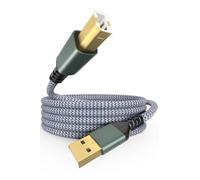 USB Printer Cable for HP Canon Brother Epson Samsung Dell Lexmark Xerox | 1M USB A to 2.0 B Cord High Speed Compatible with Printer Scanner Fax Machine Midi Keyboard DAC Decoders Digital Piano