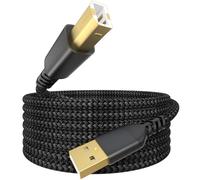 USB Printer Cable for Hp Canon Brother Epson Samsung Dell Lexmark Xerox | 1M USB A to 2.0 B Cord High Speed Compatible with Printer Scanner Fax Machine Midi Keyboard DAC Decoders Digital Piano