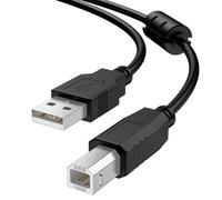 USB Printer Cable USB 2.0 USB-A to USB-B High Speed for HP Canon Dell Epson (Black, 1.8M)