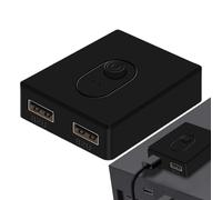 USB Printer Switcher, Bidirectional Splitter Hub, 2.16x1.77in 2 in 1 Selector Device, Plug and Play Design, Compact Sharing Solution for Pc, Keyboard, Scanner, Peripheral