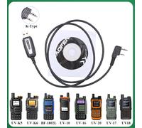 USB Programming Cable for Quansheng UV-K5 UV-K6 Baofeng UV-13 UV-S9 Plus UV-17 UV-82 UV-16 UV-21 With CD UV-5R Radio Accessories 2PCS