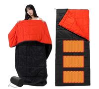 USB Propulsion Heated Nap Bag for Backpacking Office Temperature Variable 3 Heat Configuration Soft Poly Material Flexible Cord Plan Insulated USB Camping Nap Bag