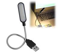 USB Reading Light Bright LED Lamp 180º Flexible Clip on Laptop Keyboard Light Portable USB Powered LED Night Light Power Bank with Gooseneck Light for Notebook Laptop Keyboard (Black warm light)