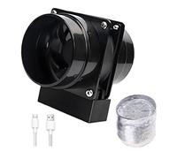 USB Rechargeable 8cm Exhaust Fan with 2200RPM Motor 3 Speed Adjustable for Printers Soldering Stations Pet House Odor Removal Fan