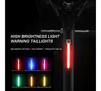 USB Rechargeable Bike Tail Light 4 Modes Waterproof LED Cycling Light for Mountain Road Bikes Blu ray