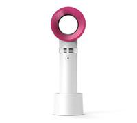 USB Rechargeable Bladeless No Leaf Fan Handheld Mini Cooler Electronic Gadgets Smart Gadget Desktop For Home Precision Airflow(White)