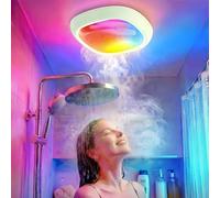 USB Rechargeable Ceiling Light with Remote, Waterproof 550LM 12000mAh Motion Sensor Shed Lights Battery Operated RGB Bathroom Lights, Wireless LED Garage Lighting Pir Indoor Light for Loft Porch