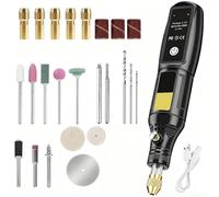 USB Rechargeable Cordless Rotary Tool Kit 24 Accessories, Lightweight For Mini Electric Grinder For Engraving Grinding Polishing DIY Craft Cleaning