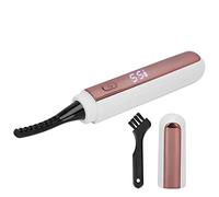 USB Rechargeable Electric Eyelash Curler - 4 Level Temperature Heated Eyelash Perm with LCD Display for Women - Safe Curl Clamp/Holder for Lashes, Black (White)