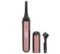 USB Rechargeable Electric Eyelash Curler - 4 Level Temperature Heated Eyelash Perm with LCD Display for Women - Safe Curl Clamp/Holder for Lashes, Black (Black)