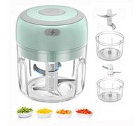 USB Rechargeable Electric Mini Chopper, Easy to Use and Clean Cordless Food Processor with Stainless Steel Blade for Garlic, Herbs, Onion, Ginger, Veg