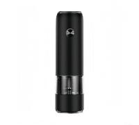 USB Rechargeable Electric Spice Grinder with Adjustable Coarseness and One Button Operation for Pepper and Herbs (Black)