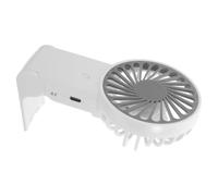USB Rechargeable Foldable Mini Hand Held Fan for Office Students | Quiet 36 Operation, Cordless Desktop or Handheld Use, White Plastic Body, USB Cable Included