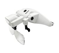 USB Rechargeable Headband Magnifier with LED Light for Electronics Repair Reading Headband Enlarger LED Glasses
