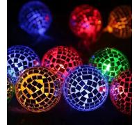 USB Rechargeable LED Disco Mirror Ball - Color Warm Party Light | 4 Cm Mini Mirror Ball String - Power-Saving LED for Bedroom, Living Room, Bar, Courtyard
