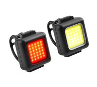 Usb Rechargeable Lights Set, Front And Rear, Cob Leds, Ipx5 Waterproof, Mini Headlight And Tail Light, Quick Release For Night Riding