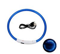 USB Rechargeable Luminous Collar Adjustable Led Glowing Dog Collar For Large Small Dogs Cat Night Light Collar Pet(LEOPARD,L Neck 41-52 cm)