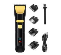 USB Rechargeable Men Hair Clipper with LED Display and 4 Limit Combs,Professional Cordless Hair Clippers & Beard Trimmer Grooming Kit,Electric Haircutting Tool for Household DIY Hairstyle
