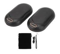USB Rechargeable Metal Hand Warmer, 2 - in - 1 Portable Pocket Heater, 9 x 5 x 2cm - Fast Double - Sided Heating, 3 Temp Settings, Up to 12h Continuous Warmth, portable hand warm