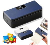 USB Rechargeable Mini Bag Sealer for Food Storage, Cordless Heat Resealing Machine with LED Display, 6 Modes for Various Thickness, 1600mAh Battery, Portable Kitchen Gadget, Magnetic