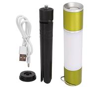 USB Rechargeable Multifunctional Camping Flashlight 6 Light Modes High Brightness Outdoor Night Light for Camping Hiking Made of Aluminium Alloy Plastic Compact Size Lightweight (Green)