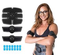 USB Rechargeable Muscle stimulator: 6-Mode 9-level For Men and Women Fitness, EMS Abs, Arm, Waist, Hip and Leg Exercise Trainer for Toning, Pain Relief, Relax, Massage, and Full-Body Workout.