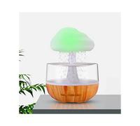 USB Rechargeable Mushroom Rain Cloud Humidifier, 7 LED Light Droplets Cute Rain Cloud Night Light