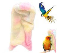 USB Rechargeable Self-Heating Corner Fleece Bird Blanket and Heated Bird Perch for Cage Cozy Warmer Parrot House Hanging Hammock Toy Warm Lightweight Cage Bedding (L)