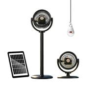 USB Rechargeable Silent Adjustable Solar Powered Standing Fan
