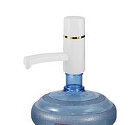 USB Rechargeable Water Dispenser Pump, Portable Wireless Automatic Drinking Water Pump, Silicone Electric Water Dispenser, Universal Gallon Bottle Water Pump for Home Office (White-002 button)