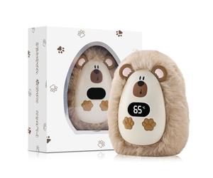 USB Rechargeable Winter Hand Warmer Stuffed Cartoon Digital Display Heater | Electric Smart Plush Toy Portable Small Reusable Long Lasting Heat for Kids Adults All Ages Friends Family Travel