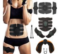 USB Rechargeable Wireless EMS Muscle Stimulator ABS Abdominal Muscle Trainer Toner Body Fitness Hip Trainer Shaping Patch Unisex 8pack3in1andHip